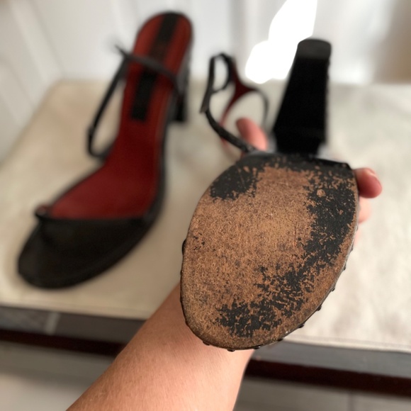 BCBG Max Azria sling Velcro heels size 38 / 7.5 - Picture 8 of 9